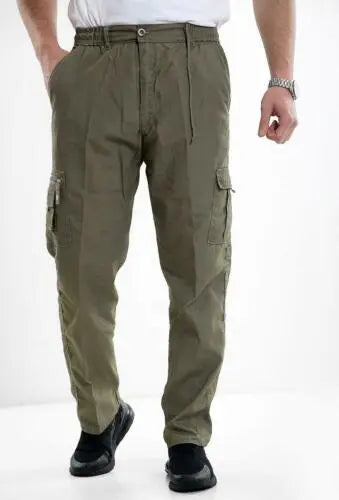 Men'S Cargo Trouser With 6 Pockets - Multi-Pockets Cotton Trousers For Stylish Convenience - Smart And Trendy Appearance Bashee's