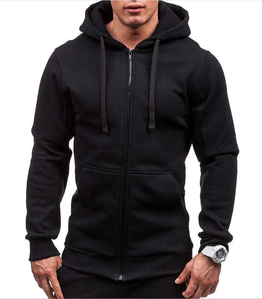 Men's Fleece Warm Zipper Hoodie for Winter Bashee's